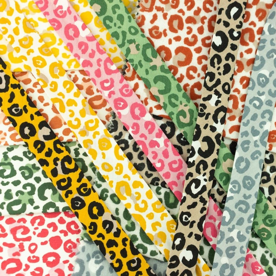 bias tape with panter print