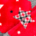 [S2460R] Wellness Fleece Printed Stars Pied De Poule
