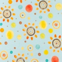 [S1531R-1006] [S1531R] Jersey Digital Printed Rainbow and Dots (Baby Blue)
