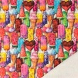 [S1667R-3743] [S1667R] French Terry Digital Printed Rainbow Ice Creams (Small Ice Creams)