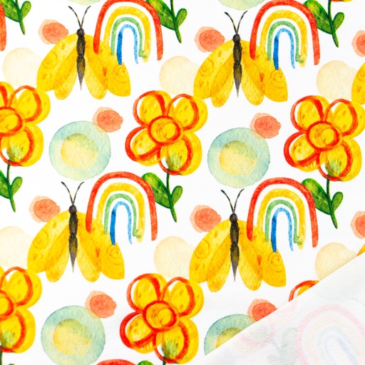 [S1668R] French Terry Digital Printed Fruits and Colours