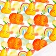[S1668R-3746] [S1668R] French Terry Digital Printed Fruits and Colours (Happy Apples)