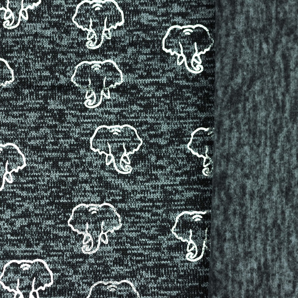 [S1679R] Gebreid Fleece Uni Snoozy Fabrics