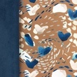 [S1710R-1126] [S1710R] Softshell Digital Printed Abstract Hearts (Brick)