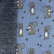 [S1731L-3684] [S1731L] Alpine Fleece Melange Jeans Printed Forest Animals (Design D)
