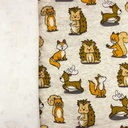 [S1732L-3681] [S1732L] Alpine Fleece Melange Sand Printed Forest Animals (Design A)