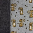 [S1733L-3684] [S1733L] Alpine Fleece Melange Grey Printed Forest Animals (Design D)