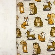 [S1732R-3681] [S1732R] Alpine Fleece Melange Sand Printed Forest Animals (Design A)