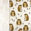 [S1732R-3683] [S1732R] Alpine Fleece Melange Sand Printed Forest Animals (Design C)