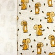 [S1732R-3684] [S1732R] Alpine Fleece Melange Sand Printed Forest Animals (Design D)