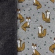 [S1733L-3685] [S1733L] Alpine Fleece Melange Grey Printed Forest Animals (Design E)