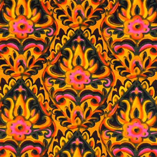 [S1764L] Jersey Digital Printed Painted Flowers