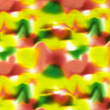 [S1772L-3682] [S1772L] Jersey Digital Printed Wavy Watercolours (Design B)