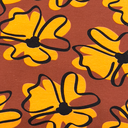 [S1774L-1012] [S1774L] Jersey Printed Retro Flowers (Brown)