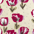 [S1776L-1130] [S1776L] Jersey Stampato Tulipani (Sabbia)