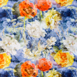 [S1794L-3684] [S1794L] Double Gauze Crinkled Digital Printed All in Bloom (Design D)