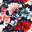[S1782R-3684] [S1782R] Rayon Poplin Digital Printed Big Flowers (Design D)