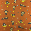 [S1803L-1126] [S1803L] Jersey Printed Monkeys with Bananas Snoozy Fabrics (Brick)