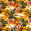 [S1761R-3225] [S1761R] Jersey Digital Printed Beautiful In Flowers (Flower)