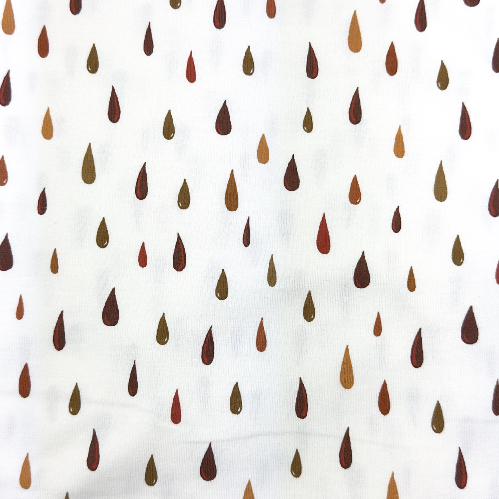 [S1799R] Jersey Impreso Gotas de lluvia Snoozy Fabrics