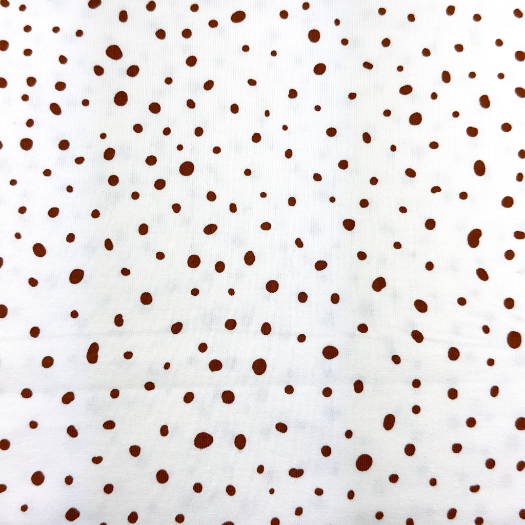 [S1801R] Jersey Tištěno Tečky Snoozy Fabrics