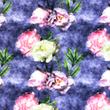 [S1762R-3235] [S1762R] Jersey Digital Printed Flower Canvas (Flowers)