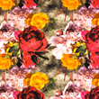 [S1768R-3683] [S1768R] Jersey Digital Printed Magical Flowers (Design C)