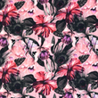 [S1768R-3685] [S1768R] Jersey Digital Printed Magical Flowers (Design E)