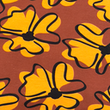 [S1774R-1012] [S1774R] Jersey Stampato Fiori Retrò (Marrone)