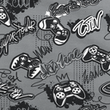 [S1777R-1053] [S1777R] Jersey Printed Video Games (Grey)