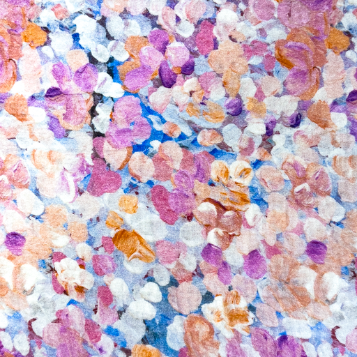 [S1789R] Double Gauze Crinkled Digital Printed Mixed Flowers