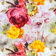 [S1792R-3682] [S1792R] Double Gauze Crinkled Digital Printed Flower Garden (Design B)