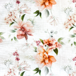 [S1793R-3682] [S1793R] Double Gauze Crinkled Digital Printed Sweet Stems (Design B)