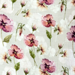 [S1793R-3684] [S1793R] Double Gauze Crinkled Digital Printed Sweet Stems (Design D)