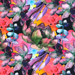 [S1765L-3225] [S1765L] Jersey Digital Printed Colourful Rebels (Flower)