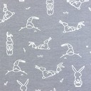 [S1820L-1053] [S1820L] Jersey Printed Jeans With Bunny Hopping (Grey)