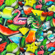 [S1807R-3682] [S1807R] Jersey Digital Printed Summer Feelings (Design B)