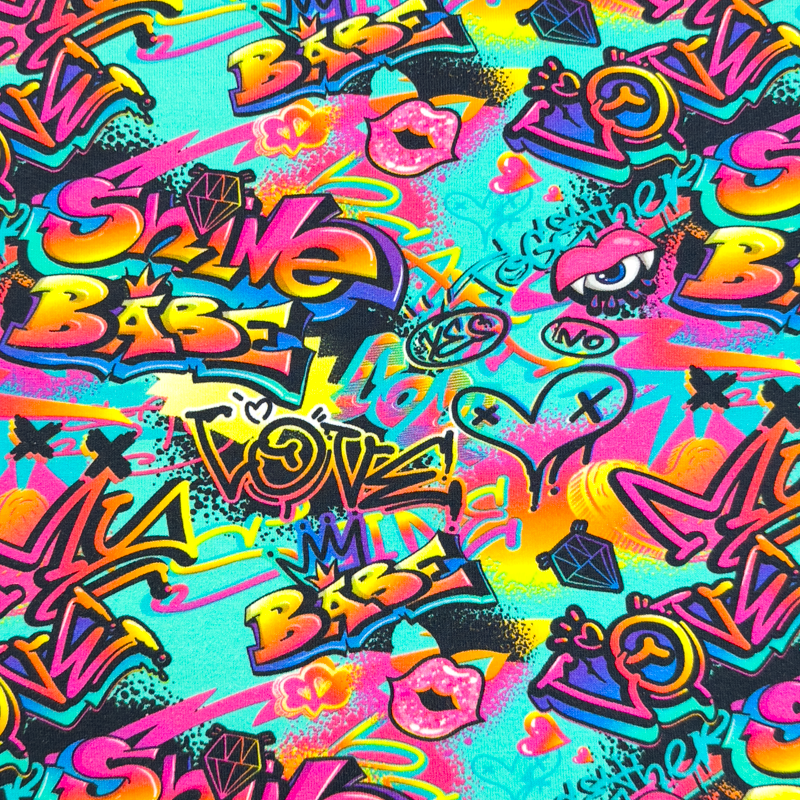 [S1812R] Jersey Digital Printed Graffiti Street Art