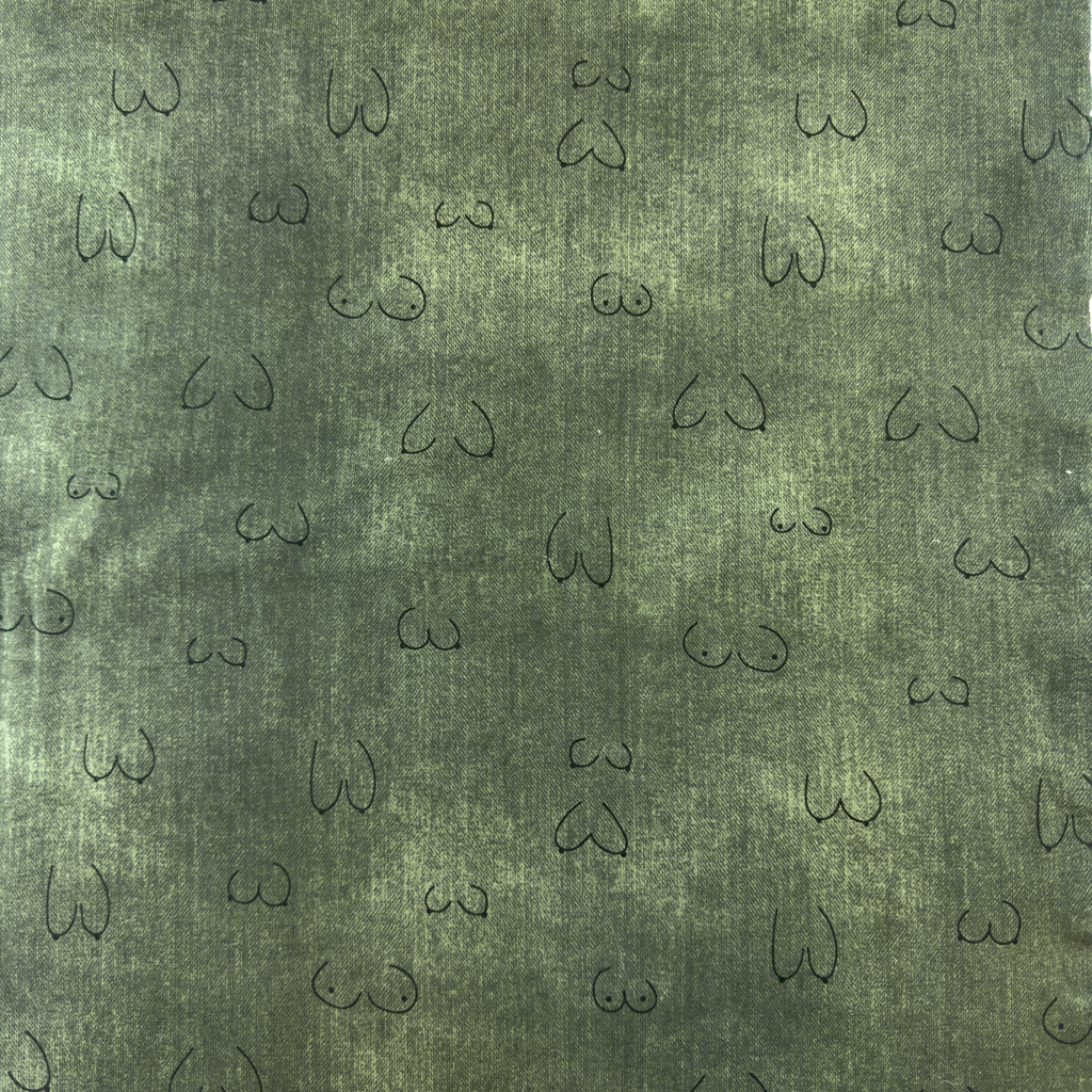 [S1818R] Jersey Printed Jeans With Boobies Kristel