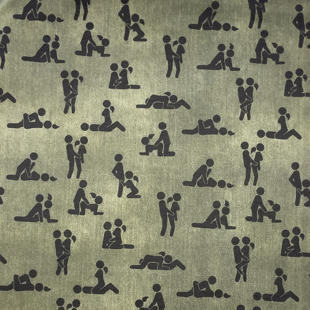 [S1819R] Jersey Printed Jeans With Kamasutra