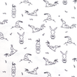 [S1820R-1128] [S1820R] Jersey Printed Jeans With Bunny Hopping (Bílá)