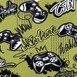 [S1777R-1105] [S1777R] Jersey Printed Video Games (Olive Green)