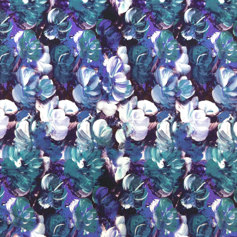 [S1827L] Jersey Digital Printed Elegant Blues