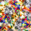 [S1825R-3683] [S1825R] Jersey Digital Printed Multicolor Flowers (Design C)