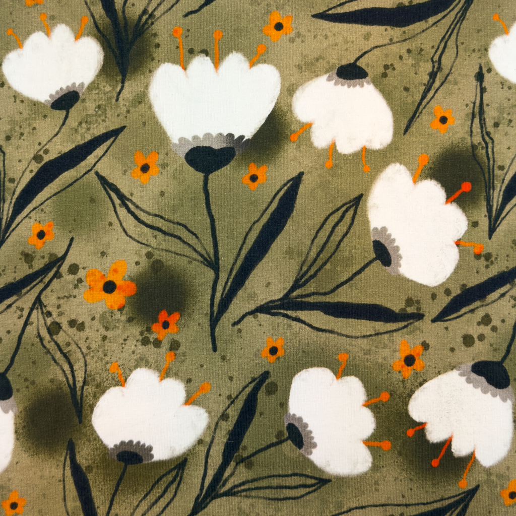 [S1887R] Jersey Digital Printed Tullips
