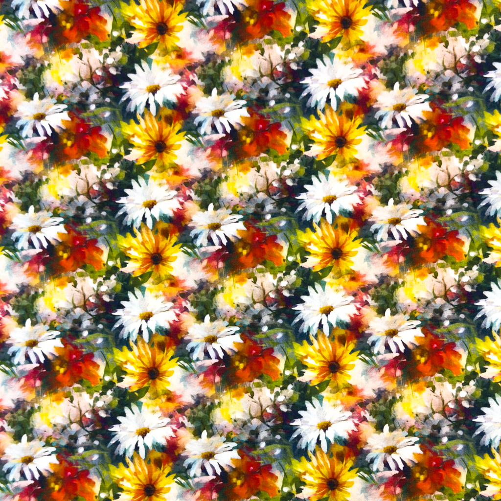 [S1890R] Jersey Digital Printed Flower Theme