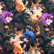 [S1891R-3681] [S1891R] Jersey Digital Printed Magical Flowers (Design A)