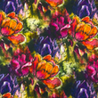 [S1891R-3684] [S1891R] Jersey Digital Printed Magical Flowers (Design D)