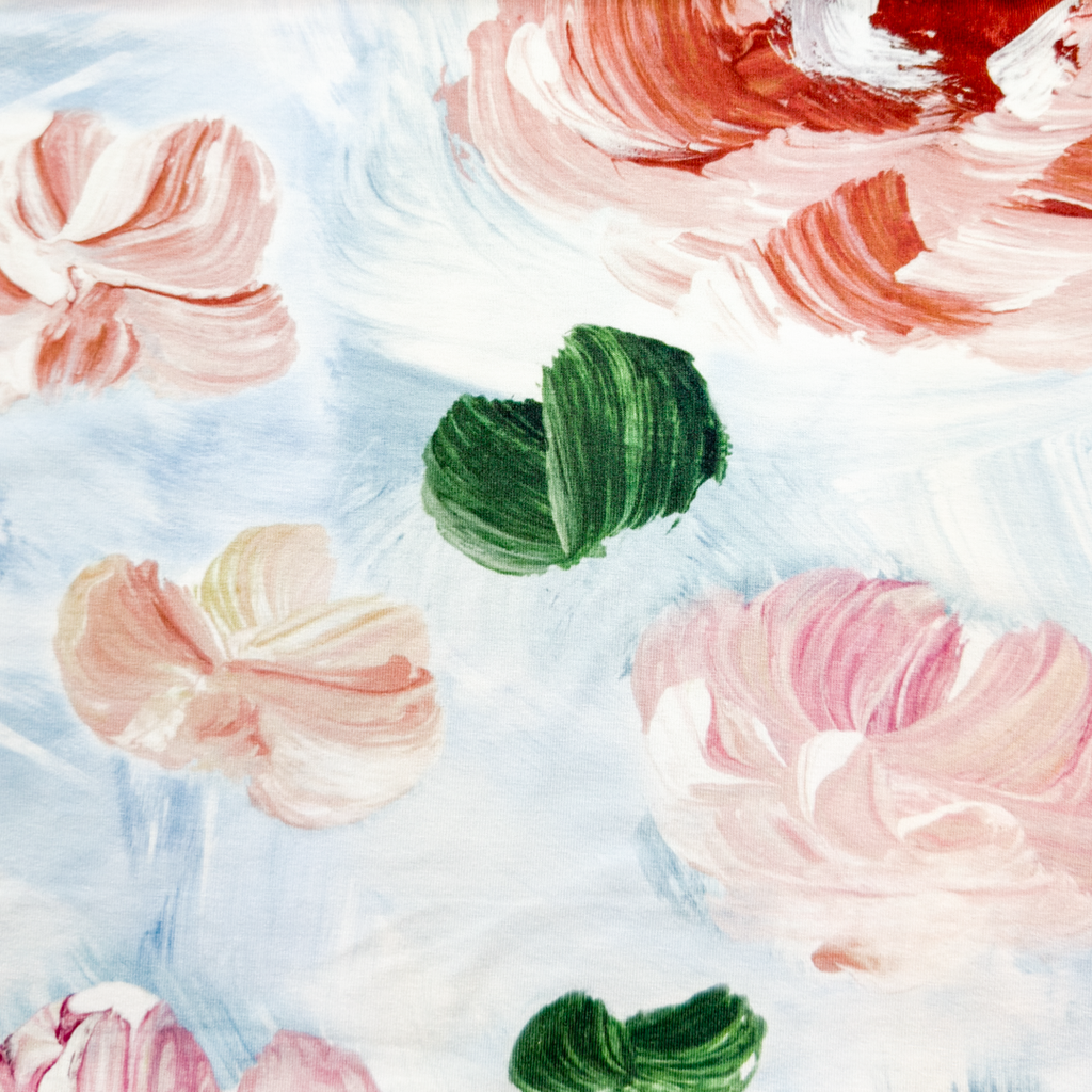 [S1899L] Viscose Lycra Lourd Imprimé Numérique Peinture à l'huile