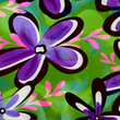 [S1904L-1054] [S1904L] Viscose Lycra Heavy Digital Printed Retro Flower (Green)